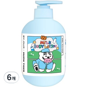 바이아우어 무직타이거 밀크 퍼퓸 보습 바디로션 베이비파우더향, 500ml, 6개