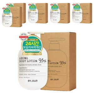 바이아우어 아로마 보습 바디로션 민트라벤더향, 500ml, 6개