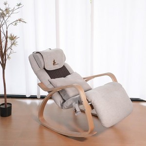 릴렉스파 안마의자 전신 마사지 흔들의자 1인용 소파, 오크 색