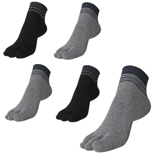 양말조아 발렌티노크리스티 남성용 면100 쿨텍스 땀흡수가잘되는 세련된 목링글 발가락양말 단목/중목 -7켤레