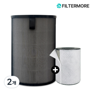 필터모아 발뮤다 에어엔진 공기청정기 호환 필터 +보조필터 세트, 2개, 기본형+보조필터