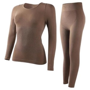 TIMEPURE 여성 발열 보온 내복 세트 날씬해 보이는 헴라인 이너웨어 히팅 소재 가벼운 바디 쉐이핑 슬림핏 노라인 속옷 겹쳐입기 히트텍 탄력 라이트 발열 내복