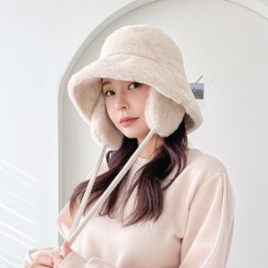 캡조아 부드러운 퍼 귀달이 벙거지 버킷햇 겨울 방한 모자