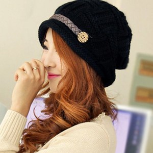 2500배송 여성 니트모자 벙거지모자 겨울 뜨게 승마 털 모자