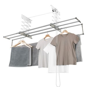 웰렉스 천정형 수동 반자동 빨래건조대, 1개, 단일색상