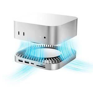 MOVESPEED DK5A1 USB C 도킹 스테이션 NVMe SSD 확장 4K HDMI 10Gbps SD TF 카드리더기 3.5mm 오디오 Mac mini M4 M4 Pro 호환, 은색, 1개