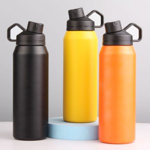 대용량 1리터 텀블러 색상선택 보온보냉 진공 손잡이 스포츠 헬스 텀블러 보온병, 1개