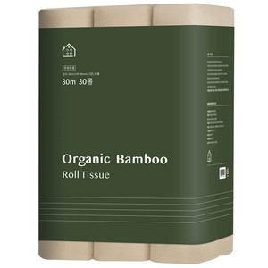 가치생활 오가닉 대나무 천연펄프 3겹 고급롤화장지