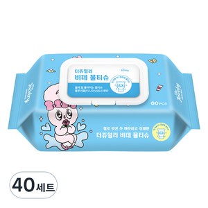 쥬얼리 비데 물티슈 캡형, 70g, 60개입, 40세트