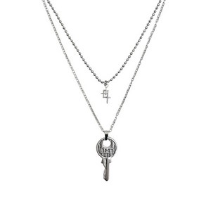 써지컬 그레이마인 open long necklace set