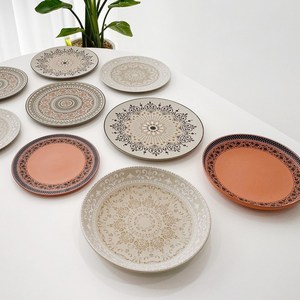 [락포슬린] RAK 어스 빈티지접시 파스타 예쁜카페 유럽 브런치 플레이팅접시 도자기접시, 1개