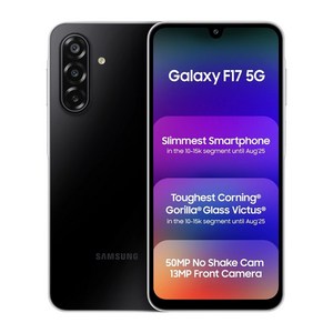 삼성전자 갤럭시 F17 128GB 4램 듀얼심 네오블랙 5G 자급제 폰, 128GB