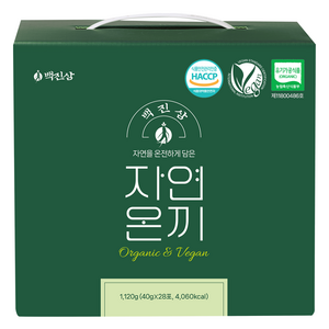 백진삼 자연온끼 프리미엄 유기농 생식 식사대용 선식, 1.12kg, 2박스