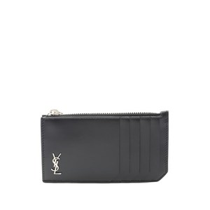 생 로랑 중고 2020's 모노그램 지퍼 레더 카드홀더