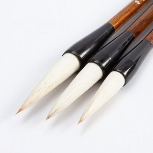 문항명필 서예 캘리그라피 동양화 입문용 연습용 낭호필 붓 세트 3종