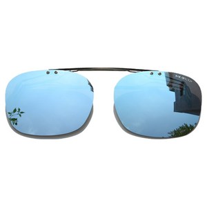 클립온 일자형 블루미러선글라스/편광렌즈/스포츠선글라스/일본산고급렌즈, 블루/BL, 1개