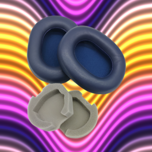 소니 WH-1000XM5 쿠션 가죽 이어패드 스웨이드 벨벳 페브릭 교체용, 레더블루