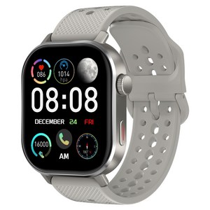 와피크 아웃도어 스마트 워치 ST60 SOS통화 AI운동인식 스포츠시계, GPS + 블루투스, 5.4cm, 실버