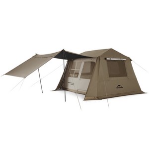 네이처하이크 빌리지 6.0 퀵오픈 텐트 자동 원터치 리빙쉘 쉘터 캐빈형, 브라운, 색상:브라운