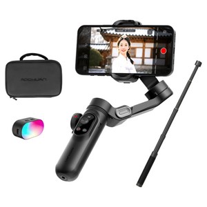 AOCHUAN 3축 스마트폰 짐벌 콤보 브이로그 셀카 야외 촬영용 손떨림 방지 AI 얼굴 추적, Smart XPro Combo1