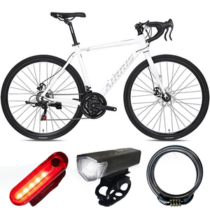 2025 프로마스터 에어리스 R2.1D 700C 시마노21단 입문용 로드자전거 디스크 완조립 사은품, R2.1D 화이트(신장:145~160cm), 1개, 380cm