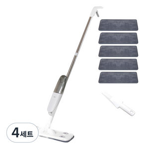 레토 스프레이 밀대 물걸레 + 극세사패드 5p + 다용도 클리너, 4세트