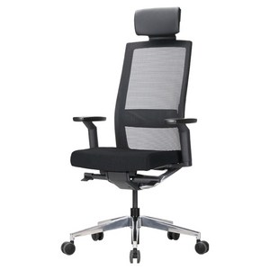 듀오백 컴퓨터 책상 메쉬 의자 Q7 PLUS 14HLDAS-C 방문설치, 블랙