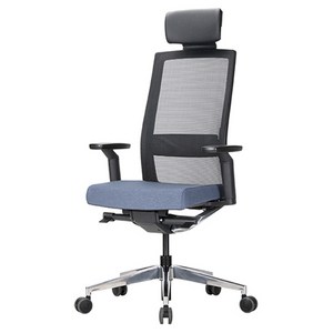 듀오백 사무용 학생용 매쉬의자 Q7-14HLDAS-C, 블루