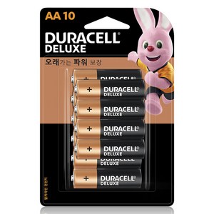 듀라셀 디럭스 알카라인 블리스터팩 AA 건전지, 10개입, 1개
