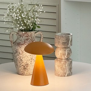 아르킨 루나 머쉬룸 스탠드 LED 램프 무드등 미드센츄리 무선 버섯 조명, 러스티브라운