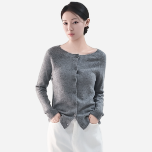 클레이스 울100% 라운드넥 니트 가디건