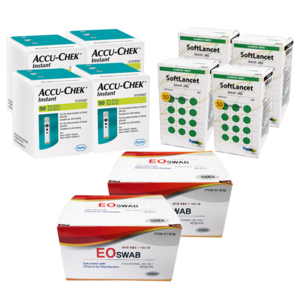 아큐첵 인스턴트 혈당시험지 100p + 침 100p + 솜 100p