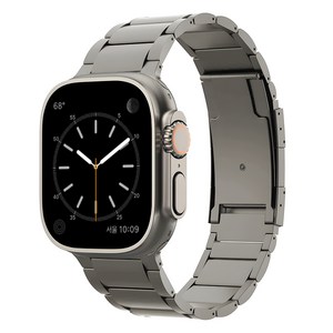 끼움 애플워치 호환 프리미엄 티타늄 100% 메탈 스트랩 밴드, 티타늄