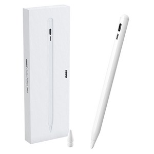 아이몰 무선충전 3세대 블루투스 프로 아이패드 호환 스타일러스 터치펜, 화이트, 1개