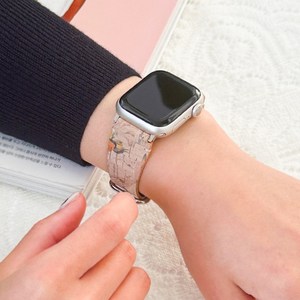 애플워치 스트랩 갤럭시워치 가죽 비건 식물성가죽 8 7 6 se 클래식 프로 6 5 4, 내츄럴, 99개