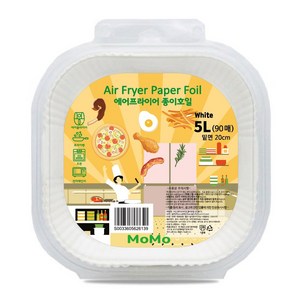 모모 에어프라이어 사각 종이호일 화이트