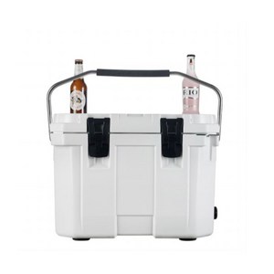 솔베이 카멜 아이스박스 바퀴형 캐리어 차량용 캠핑 낚시 아이스박스 아이스쿨러 45L, 아이보리
