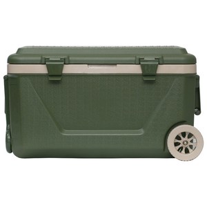 CAMTEL 대용량 캠핑 낚시 하드쿨러 아이스박스, 올리브/카키, 45L