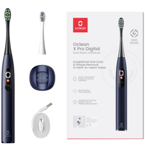 APP연동 오클린 X Pro 디지털 Oclean X Pro Digital 스마트 터치 스크린 전동칫술 분당 84000회 IPX7방수 1년무상A/S, 블루, 1개