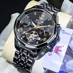 OLEVS 남자손목시계 정품 자동 기계식 명품 럭셔리 야광 워터프루프 다기능 남성시계