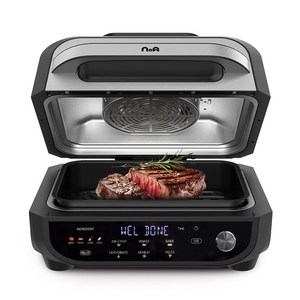 노아 저소음 그릴프라이어 에어프라이어 KC인증 에어그릴, 블랙