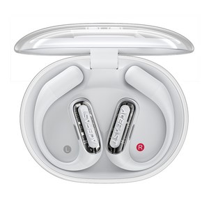 ACEFAST 투명 오픈형 무선 블루투스 이어폰 노이즈캔슬링 LED 귀걸이형 ACEFIT Pro, 그레이