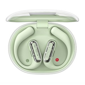 ACEFAST 투명 오픈형 무선 블루투스 이어폰 노이즈캔슬링 LED 귀걸이형 ACEFIT Pro, 그린