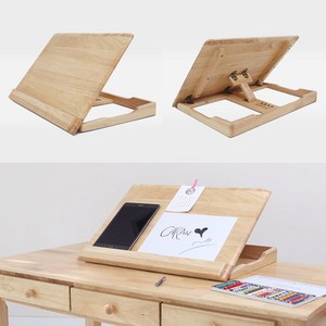 고무나무 원목 5단 각도조절 독서대 600 북스탠드 책받침대, 내추럴 색상