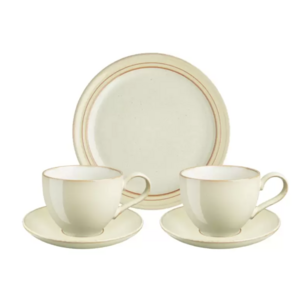 덴비 헤리티지 찻잔 세트5P 다도 티타임 스톤웨어 플레이트 테이블웨어 고급식기, 말차색, 1세트