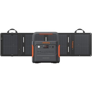 Jackery Solar Generator 1000 Plus 휴대용 전원 100W 솔라 패널 100 Mini 1장 2점 세트 인산철 1264Wh 대용량 AC출력
