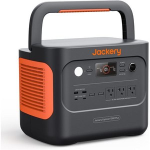 Jackery잭커리 1000 플러스 태양광 발전기 1264Wh 휴대용 발전소태양광 사가 100W 패널 2개 포함 2000W 출력 확장형 가정용 백업 전원 오프 그리드 리빙 야외