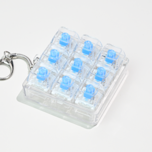 프리미엄 9구 키캡 딸깍이 키링 투명 키보드 열쇠고리 피젯토이