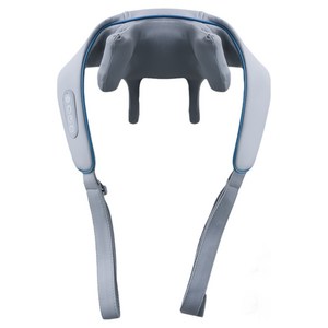 어깨 안마기 목 안마기 무선 목 어깨 안마기 항온 찜질기 선물세트, 연회색