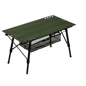 카고컨테이너 3-WAY 테이블 캠핑 접이식 휴대용 조립식 원액션 폴딩 테이블, 카키